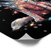 Christmas Dog Husky Santa Xmas Women Men Kids Poster (Ecke)