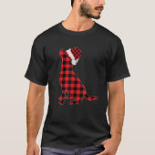 Christmas Dog Labrador Retriever Red Plaid Buffalo T-Shirt (Vorderseite)