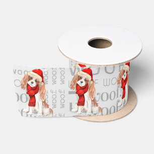 Christmas Dog Lover Cavalier King Charles Spaniel Satinband
