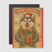 "Christmas Dog" Magnetic Card Magnetkarte (Vorne/Hinten)