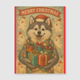 "Christmas Dog" Magnetic Card Magnetkarte