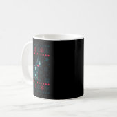 Christmas Dog Pattern Französischer Bulldog Besitz Kaffeetasse (Vorderseite Links)
