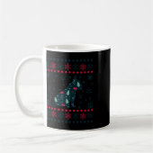 Christmas Dog Pattern Französischer Bulldog Besitz Kaffeetasse (Links)