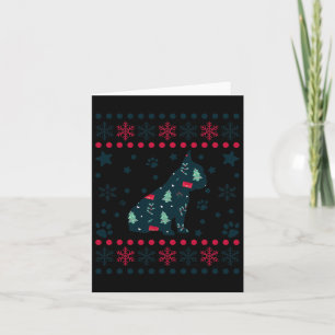 Christmas Dog Pattern Französischer Bulldog Besitz Karte