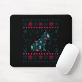 Christmas Dog Pattern Französischer Bulldog Besitz Mousepad (Mit Mouse)