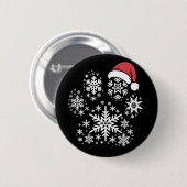 Christmas Dog Paw Santa Hat Pet Owner Gift Button (Vorne & Hinten)