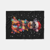 Christmas Dog Schnauzer Santa Xmas Women Men Kids Fleecedecke (Vorderseite (Horizontal))