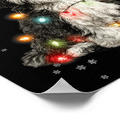 Christmas Dog Shih Tzu Santa Xmas Women Men Kids  Poster (Ecke)