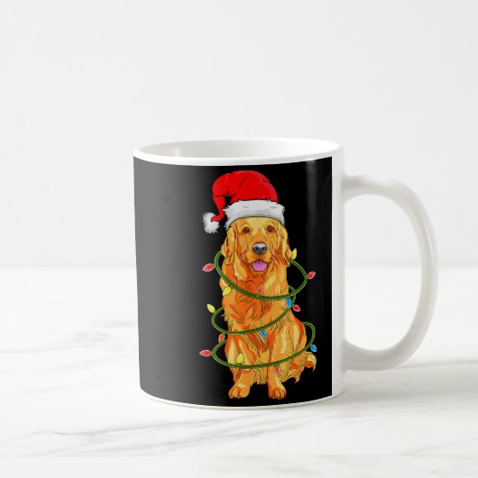 Christmas Dog Shirt, Christmas Golden Retriever Pa Kaffeetasse (Rechts)