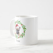 Christmas Dog Tan Frenchie French Bulldog Kaffeetasse (Vorderseite Links)