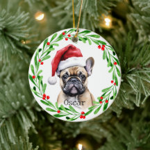 Christmas Dog Tan Frenchie French Bulldog