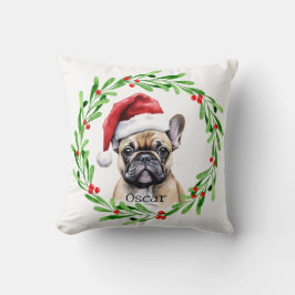 Christmas Dog Tan Frenchie French Bulldog Kissen