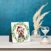 Christmas Dog Yorkie Yorkshire Terrier Holidays Fotoplatte (InSitu)