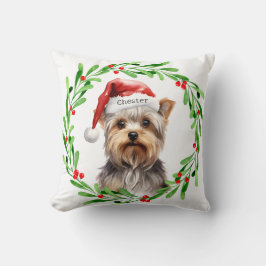 Christmas Dog Yorkie Yorkshire Terrier Holidays Kissen