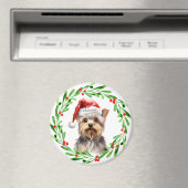 Christmas Dog Yorkie Yorkshire Terrier Holidays Magnet (In Situ (Geschirrspüler))