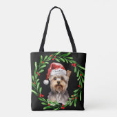 Christmas Dog Yorkie Yorkshire Terrier Holidays Tasche (Rückseite)