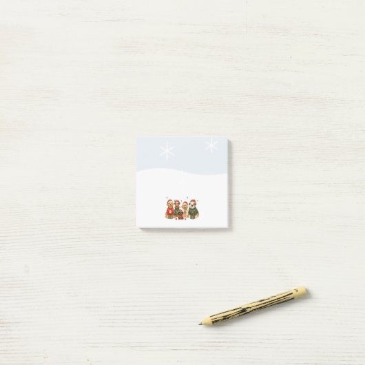 Christmas Dogs | Cute Post It Notes Post-it Klebezettel (Auf Schreibtisch)