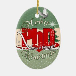 CHRISTMAS Doktor der Philosophie Keramikornament