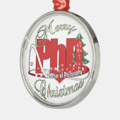 CHRISTMAS Doktor der Philosophie Metal Ornament (Links)
