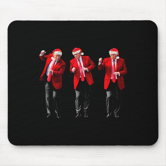 Christmas Donald Trump President 2024 Dancing Funn Mousepad (Vorne)