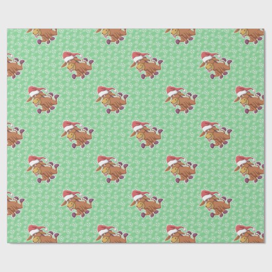 Christmas Donkey Cartoon Geschenkpapier (Flach)