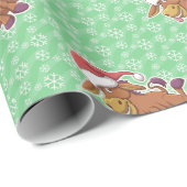 Christmas Donkey Cartoon Geschenkpapier (Rolleneckpunkt)