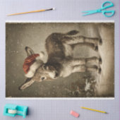 Christmas Donkey Vintag Decoupage Seidenpapier (Basteln)