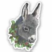 Christmas Donkey Vinyl Sticker (Vorderseite)
