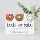Christmas Donut Baby Sprinkle Bücher für Babykarte Dankeskarte (Stehend Vorderseite)