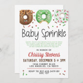 Christmas Donut Baby Sprinkle Dusche Einladung (Vorne/Hinten)