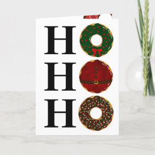 Christmas Donuts Ho Ho Ho Trendy Feiertagskarte