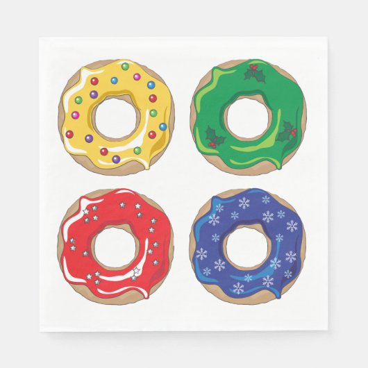 Christmas Donuts Napkins Serviette (Vorderseite)
