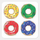 Christmas Donuts Square Sticker (Vorderseite)