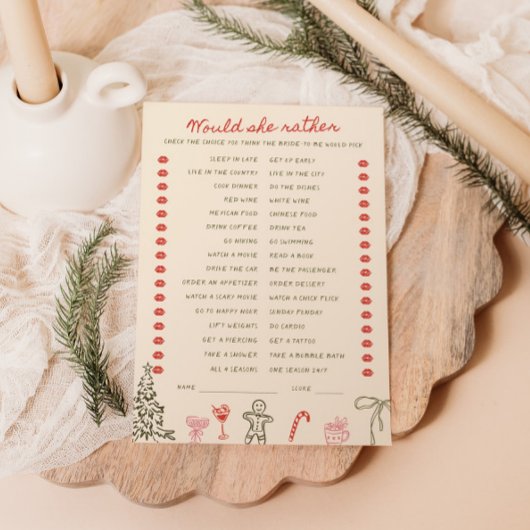 Christmas Doodle He said She said Card Einladung