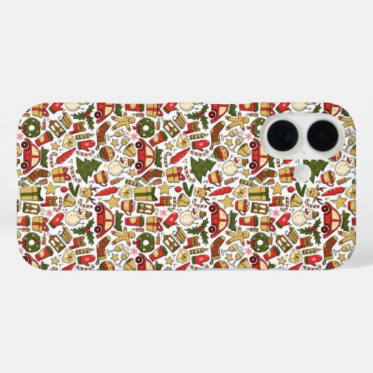 Christmas-Doodle-iPhone / iPad-Hülle Case-Mate iPhone Hülle (Rückseite (Horizontal))