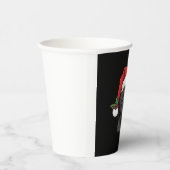 Christmas Doodle Oodle Dog - Schwarzer klassischer Pappbecher (Rechts)