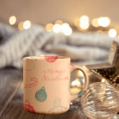 Christmas Doodle Pattern | Snowmen, Trees & Candy  Kaffeetasse
