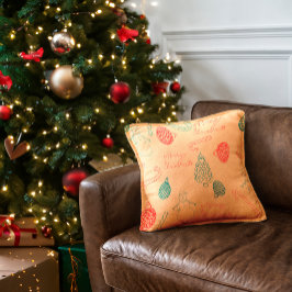 Christmas Doodle Pattern | Snowmen, Trees & Candy  Kissen