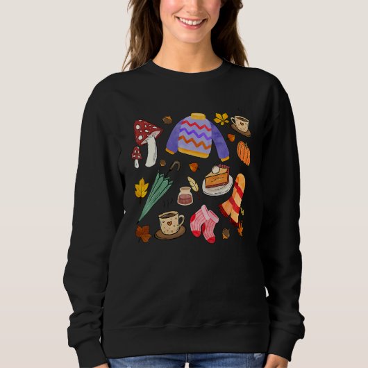 Christmas Doodles Tis' The Season Retro Funy Cooki Sweatshirt (Vorderseite)