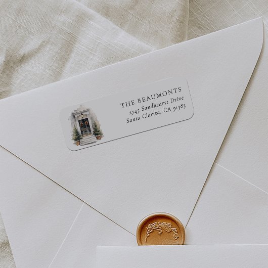 Christmas Door Return Address Label