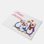 Christmas Doormat-Merry Pinguins Fußmatte (Schrägansicht)