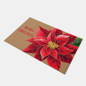 Christmas Doormat-Poinsettia Fußmatte (Schrägansicht)