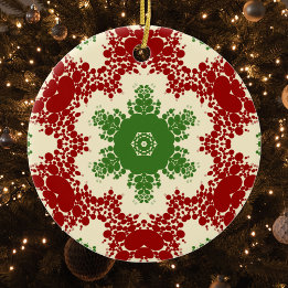 Christmas Dot Mandala Keramik Ornament