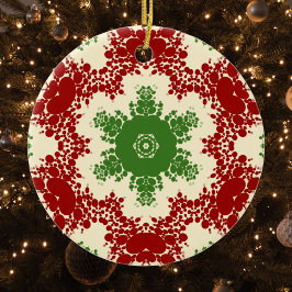 Christmas Dot Mandala Keramik Ornament