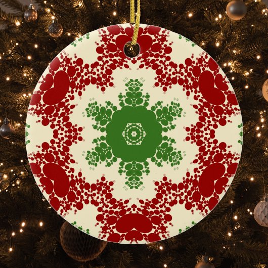 Christmas Dot Mandala Keramik Ornament
