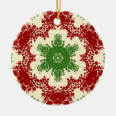 Christmas Dot Mandala Keramik Ornament (Vorne)