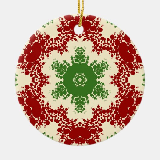 Christmas Dot Mandala Keramik Ornament (Vorne)