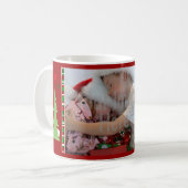 Christmas Dots and Stripes Photo Mug Kaffeetasse (Vorderseite Links)