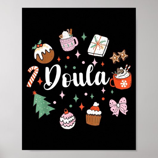 Christmas Doula Midwife Birth Worker Stpartum Xmas Poster (Vorne)
