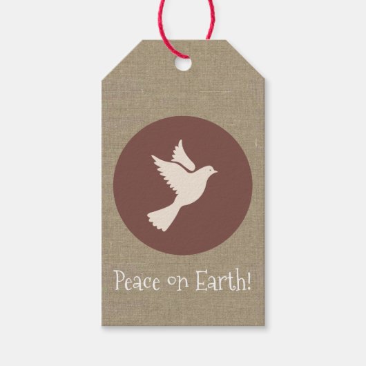 Christmas Dove Medallion "Weltfrieden" Geschenkanhänger (Vorderseite)